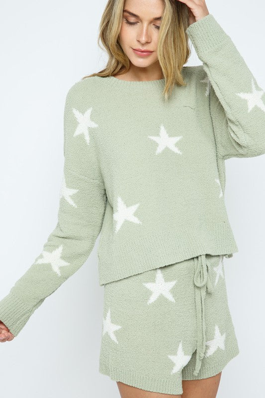 Star Print Lounge Set