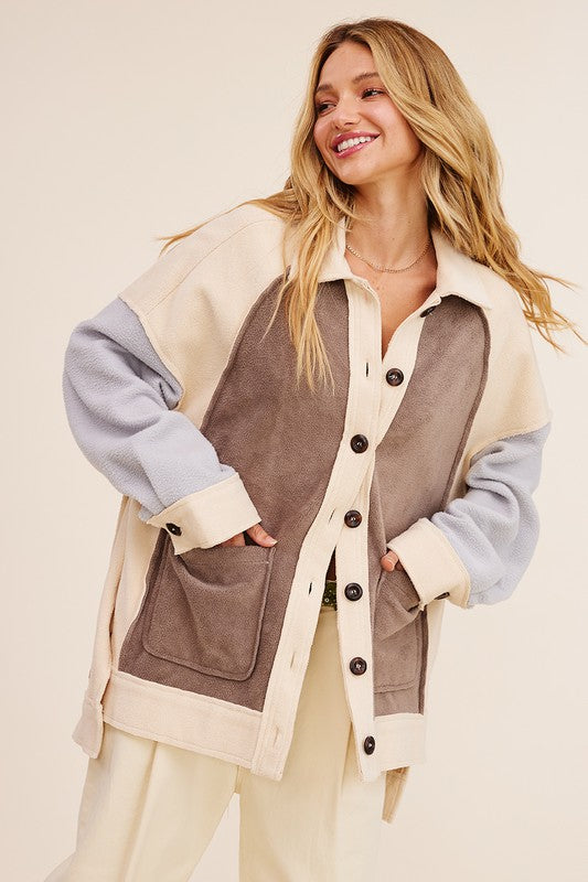 Colorblocked Shacket