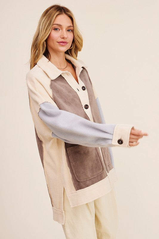 Colorblocked Shacket