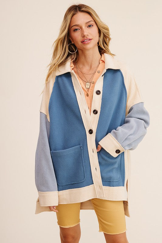 Colorblocked Shacket