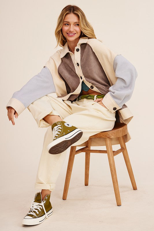 Colorblocked Shacket