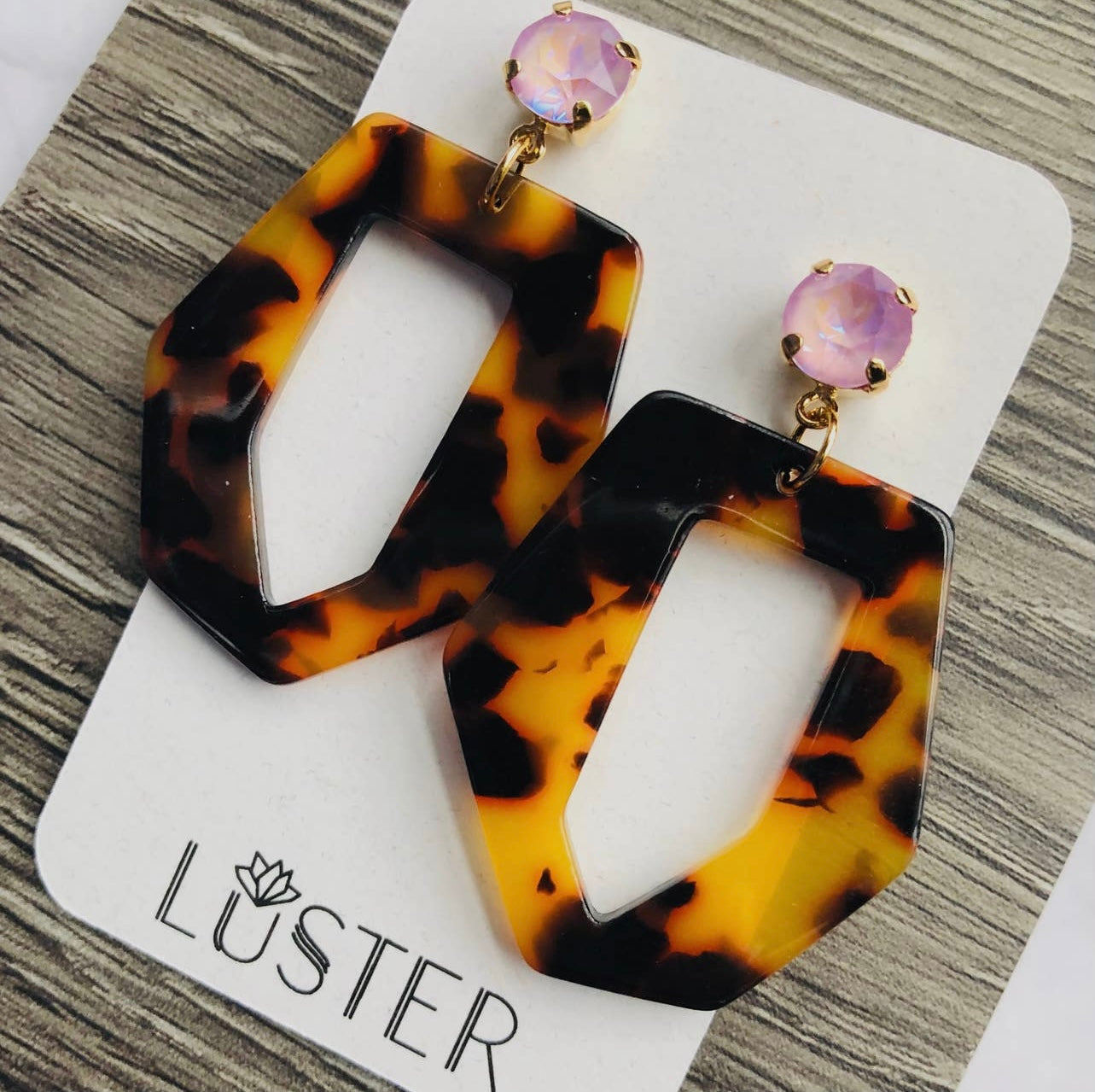 Tortoise Loop Earrings