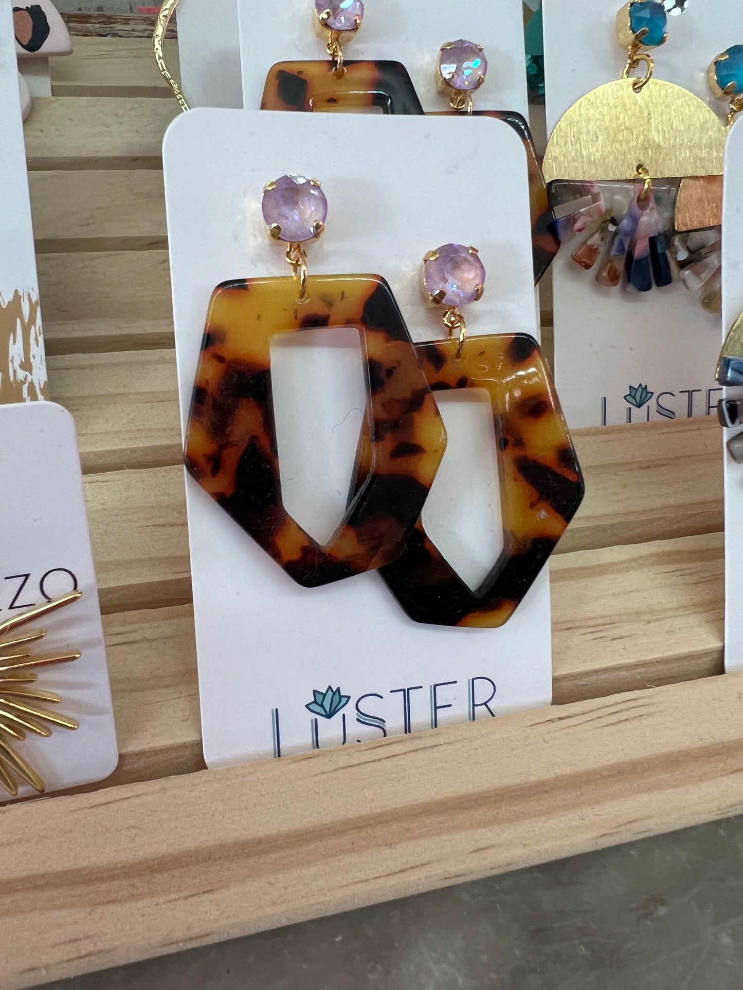 Tortoise Loop Earrings