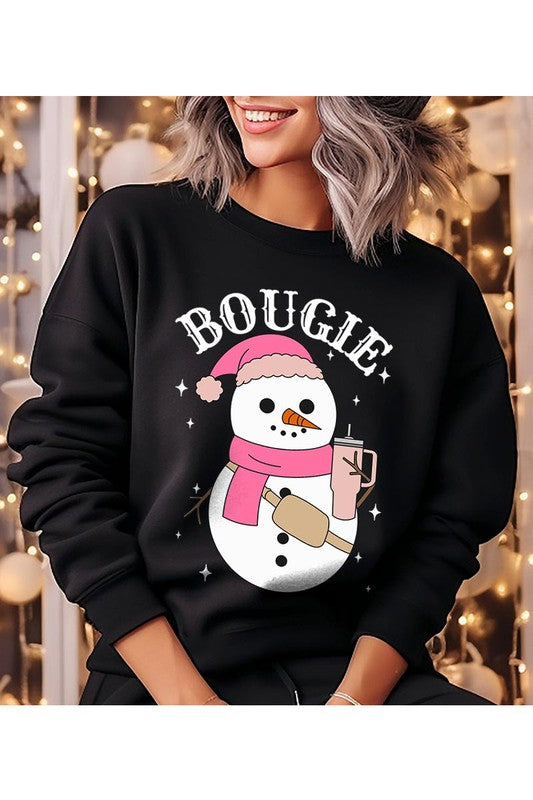 Bougie Snowman Graphic Sweatshirt